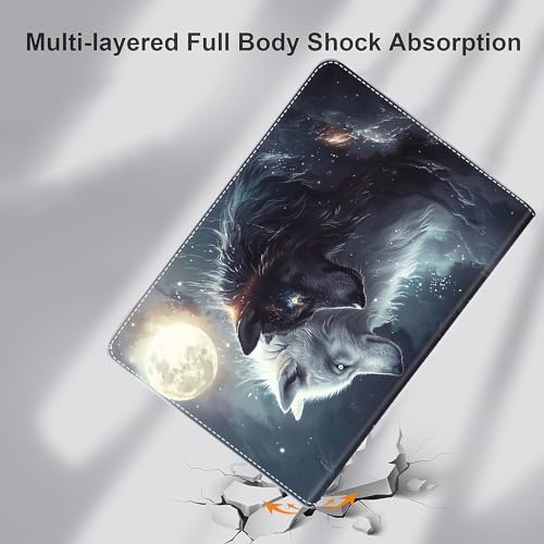 Coque Galaxy Tab S10 Lite et S9 FE : étui loup pliable pour tablette Samsung - 3