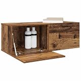KTHLBRH Mobiletto a Muro Legno Vecchio 100 x 36,5 x 35 cm