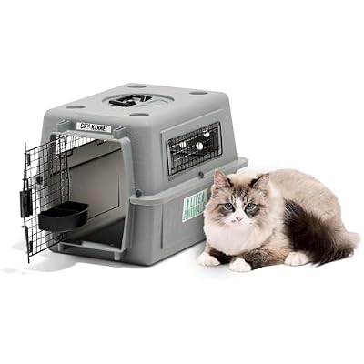 Petmate Sky Kennel For Air and Travel Airline Compliant Dog Crate for Smaller Dog Breeds or Pets up to 15 lbs, Heavy Duty Dog Kennel, Made in the USA- 21 L