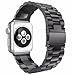 U191U Metal Bands Compatible with Apple Watch Band 41mm 40mm 38mm, Dressy Stainless Steel Chain Strap for Women iWatch Series Ultra/Ultra2/9/8/7/6/5/4/3/2/1 SE, Black