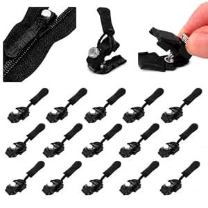 15 Stück Zipper Reparaturset, Reißverschluss Schieber Ersatz aus Metall, Reißverschluss Reparatur in 3 Größen, abnehmbar, wiederverwendbar, für Kleidung, Taschen, Gepäck und Outdoor-Ausrüstung