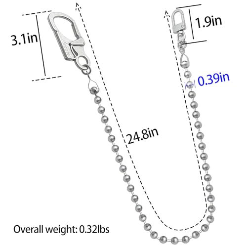 Image of Ahiller Mens Wallet Chain with Heavy Duty Keychain Carabiner Clip