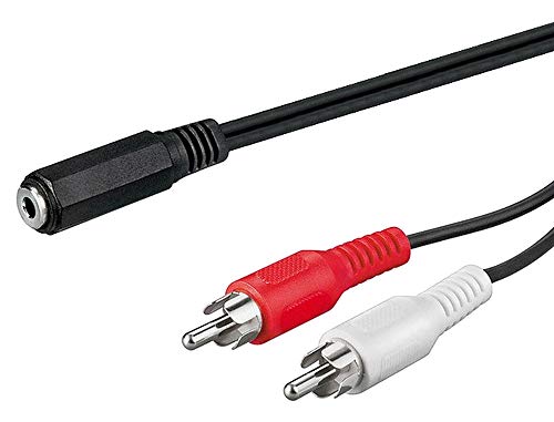 Premium Cord Cable Socket 3.5 mm - 2 x RCA F/m 1.5 m