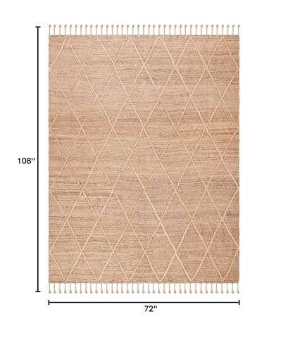Tapete decorativo rectangular 6x9 ft SAFAVIEH natural miniatura 2