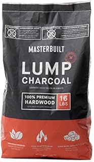 Masterbuilt MB20091621 Natural Reusable Lump Charcoal for BBQ, Smoking, Grilling. 16lbs , Black