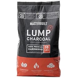 1 of Masterbuilt® Premium Hardwood Lump Charcoal for Gravity Series Charcoal Grill and Smokers, Compatible with All Barrel, Kamado, and Kettle Grills, 1 Pack, 16LB