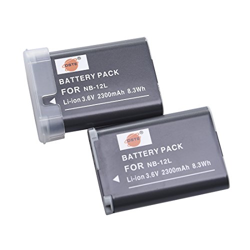 DSTE 2-Pack Rechange Batterie pour Canon NB-12L LEGRIA mini X PowerShot N100 PowerShot G1 X Mark II