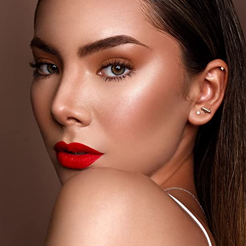 Red Lipstick Long Lasting Smudge Proof, Matte Bright Red Liquid Lipstick Color Stay Lip Stain, Waterproof Lipstick For Women, Kiss Proof & Smudge Proof & Cruelty Free, Flamingo #TOP2