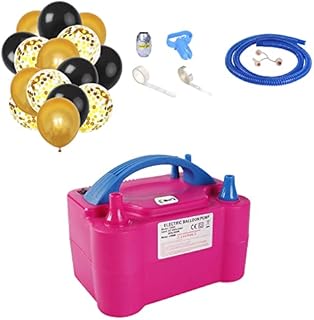 EBURQ Electric Balloon Pump, 220V-240V 600W Balloon Pump, Portable Dual Nozzle Balloon Pump Electric, Ballon Pump Inflator Blower for Party, Birthday and Decoration (Balloon Arch Kit Included)