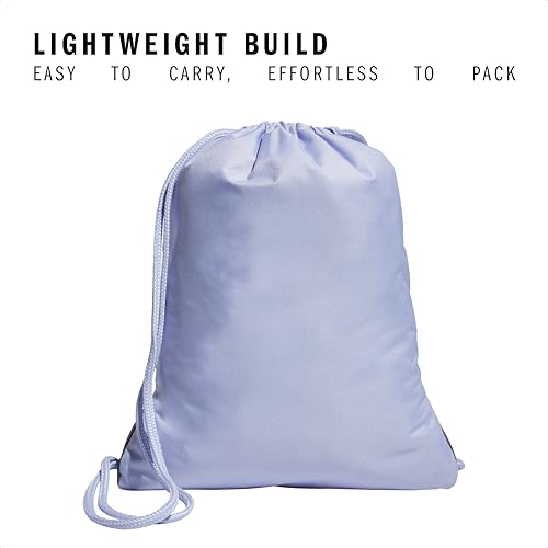 Image of adidas Alliance Sackpack - Drawstring Backpack for Sports, Small Gym, Violet Tone Purple /Silver Metallic /2, One Size, Alliance Sackpack - Drawstring Backpack Small Bag for Men and Women