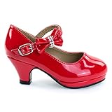 Forever Link Girl's Mary Jane Pump Red, 13 Little Kid