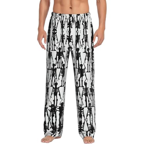 Pantalon de pyjama noir à imprimé floral EdWal avec poches en taille L