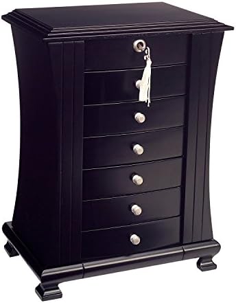 Mele & Co. Layla Java Finish Modern Wood Jewelry Chest