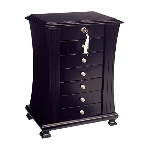 Mele & Co. Layla Java Finish Modern Wood Jewelry Chest #TOP1