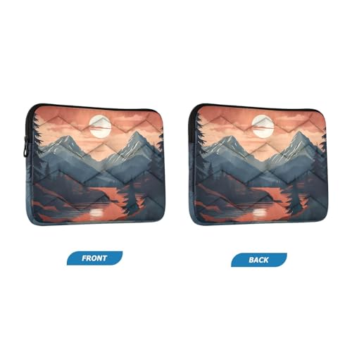 Funda para laptop de 13 a 14 pulgadas diseño Sunset Mountain miniatura 2