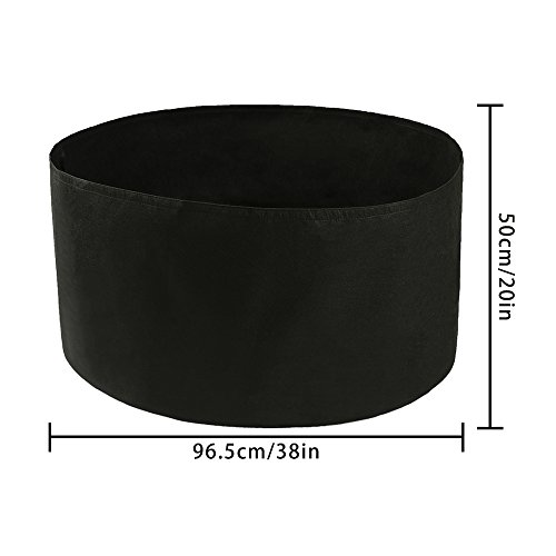 Round Plant Grow Bag, Large Fabric Aeration Pots Container, Raised Bed Bag For Herb Flower Vegetable (100 Gallon) #TOP4