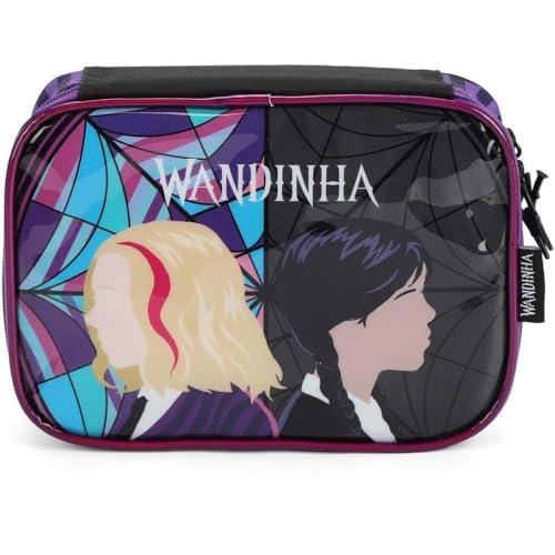 Estojo de Tecido, Luxcel, Wandinha, G, 1 ziper, Roxo