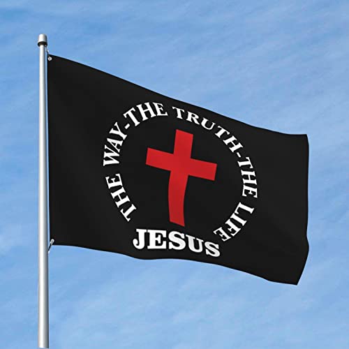Drapeaux de jardin bienvenue Jésus la vérité la vie grand drapeau humour