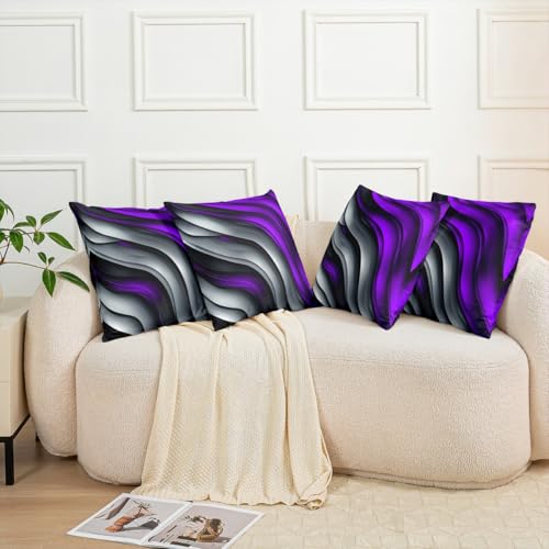 Housse de coussin décorative à rayures ondulées pour transformer le canapé du salon - 7