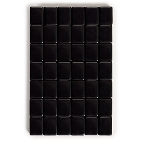 Yellow Mountain Imports Chinesisches Mahjong-Spielset - Jet Set - mit 148 Schwarzen Ziegeln und Holzkoffer, Holzspinner, Würfeln und Scoring-/Zählstäbchen (Für das Spiel im Chinesischen Stil)