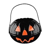 Seau à Bonbons Portable en Forme De Citrouille'Halloween Seau pour Bonbons Ou Acides,d'halloween, Accessoires Photo avec PoignéE, Sacs à Pliables pour Ou Acides DéCorations