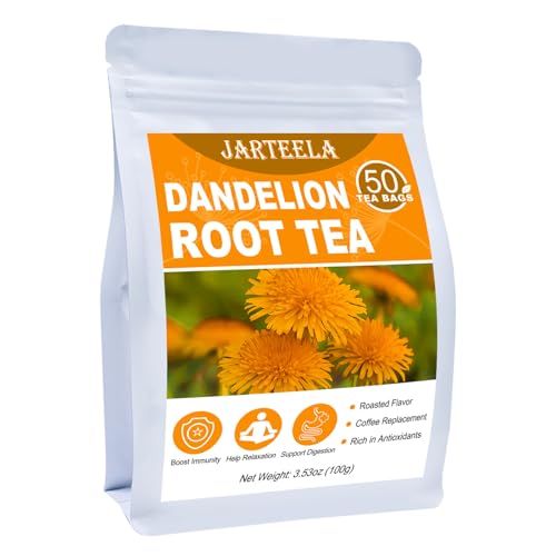 Jarteela Roasted Dandelion Root Tea Bags (50 Count)
