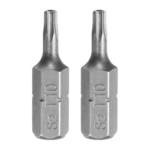 Juego de puntas de destornillador Torx T10 T25, 10 Uds., vástago hexagonal de 1/4 ', puntas de seguridad con cabeza de estrella S2 de 25mm(T10)