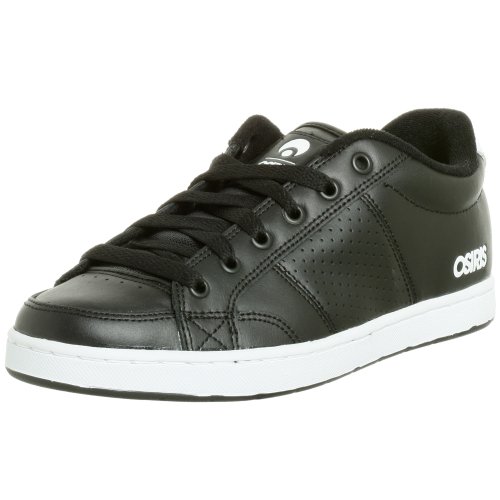 Osiris Tenis Clint para hombre, Negro/blanco/goma, 40 EU