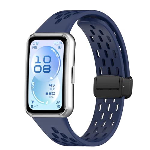 [Asvufeyy] �o���h for HUAWEI Band 11 Aluminum Edition/11 Pro �Ή� �V���R���� �}�O�l�b�g�t�� �X�|�[�c �X�g���b�v �t�@�[�E�F�C�o���h 11 Aluminum Edition/11 Pro �Ή� - 