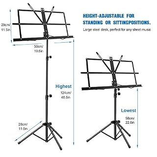 Neuma Pupitre de partition/Pupitre portable pliable super robuste avec trépied réglable en hauteur Base en métal, léger… - Les Beatles, Paul McCartney, John Lennon, RIngo Starr, George Harrison Neuma Pupitre de partition/Pupitre portable pliable super robuste avec trépied réglable en hauteur Base en métal, léger… – Image 3