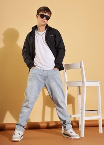 Image of Dollar Men's Polyester Solid Windcheater Jacket With Zipper Pockets