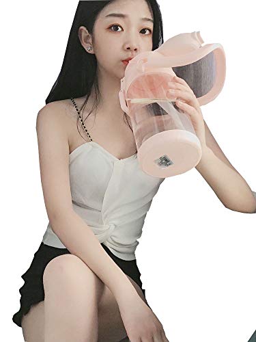 PUTAOY， Sport Water Bottle with Drinking Straw and Motivational Time Marker 48 Oz