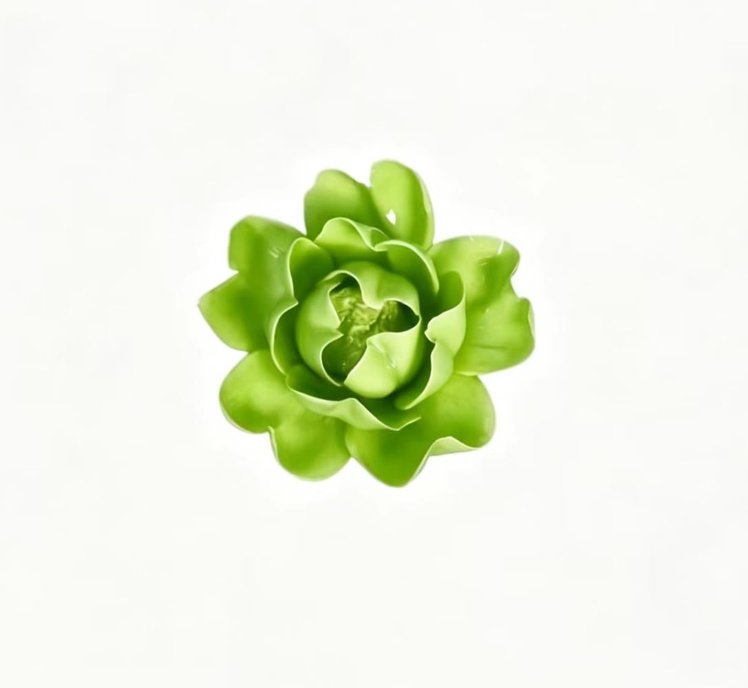 Fruit Green,Luoyang Peony, 2.76",Ceramic Flower Wall Art Decor, Artificial Flower Wall Sculpture,Handmade Ceramic Flowers for Home