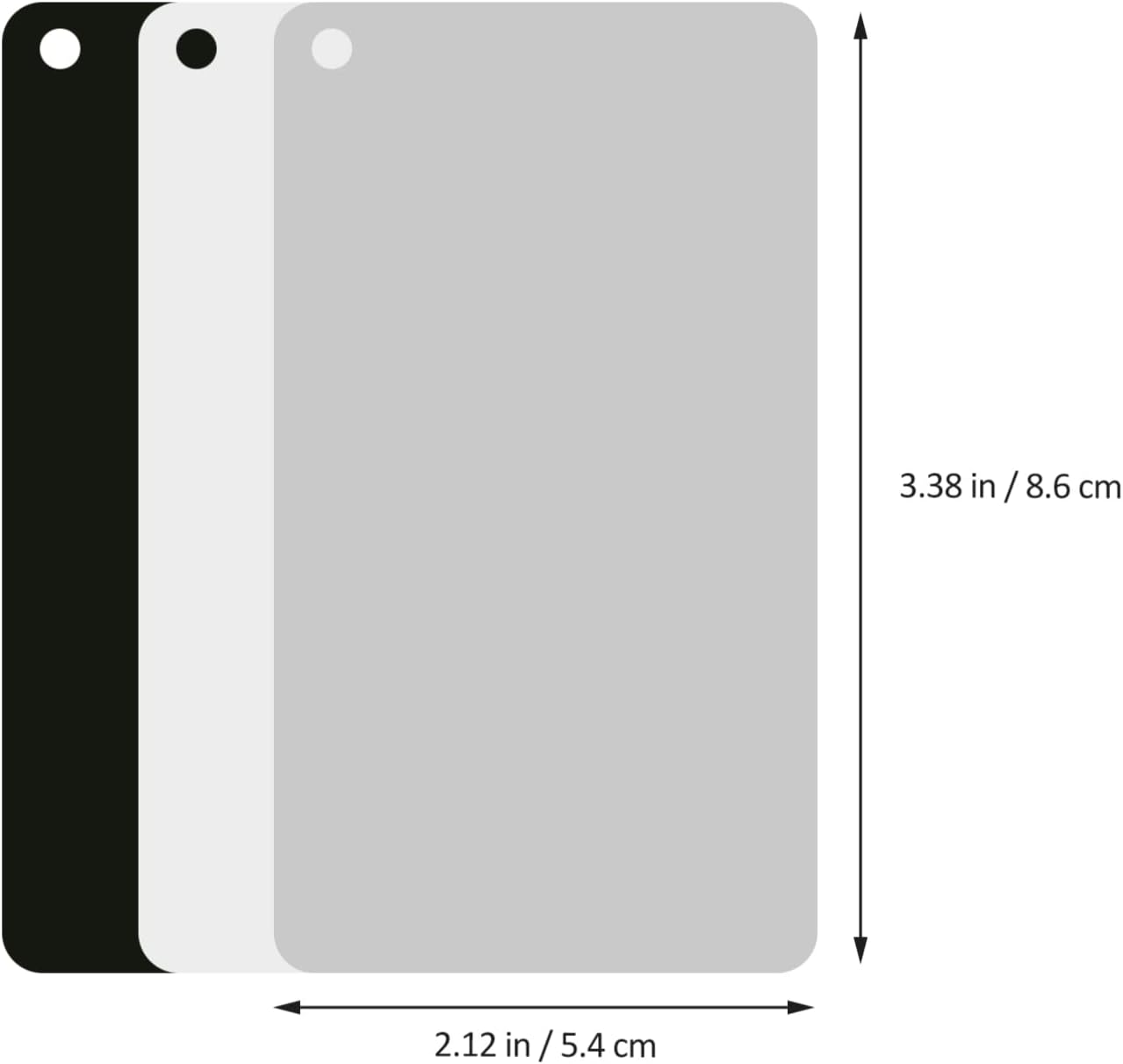 Mobestech 4pcs Grey Photography Cards for Accurate and Exposure Calibration Neutral Grey Reference Cards for Video and Film Photography