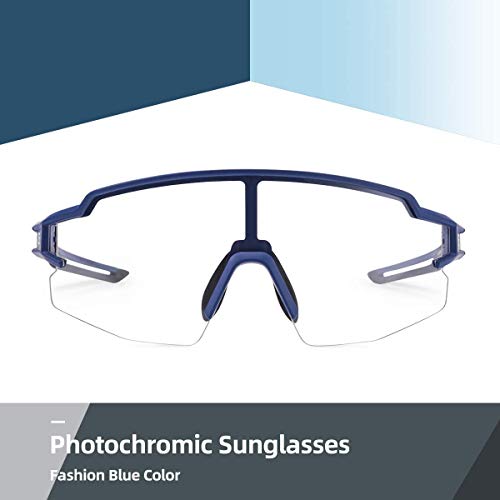 ROCKBROS Lunette Vélo VTT Homme, Cyclisme Lunette de Soleil Photochromique Homme Femme Anti-UV400 pour Sport VTT Baseball, Pêche, Ski, Course - Image 3