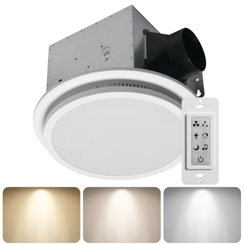 Homewerks Humidity Sensor Bathroom Fan with LED Light