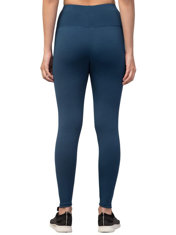 Image of BLUECON Gym wear Leggings Ankle Length Workout Pants | Stretchable Tights | Mid Waist Sports Fitness Yoga Track Pants for Girls & Women (Pack of 2)