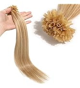 TESS Extensions Echthaar Bondings 1g Keratin Haarverlängerung Remy Human Hair Extensions U-Tip 10...