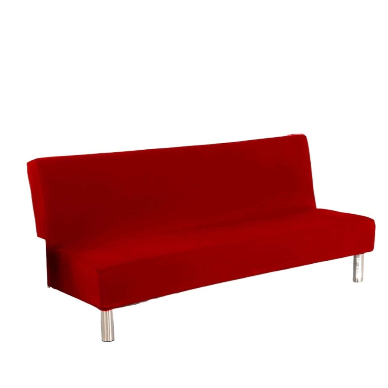 GCYEIDMA Armless Sofa Slipcover Solid Color Folding Sofa Bed Covers Spandex Stretch Elastic Material Double Seat Slipcovers For Living Room(Color 14,S (160-180cm))