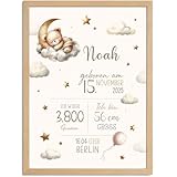 SpecialMe® Baby Poster personalisiert mit Geburtsdaten – 