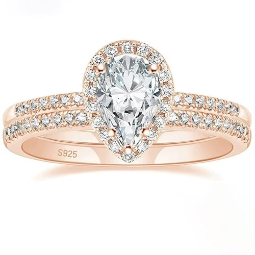 Bague en argent sterling 925 sertie de zircone blanc éclatant bijou de fiançailles