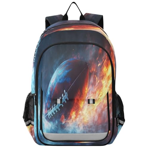 Sac à dos ordinateur portable football bleu et rouge pour le lycée