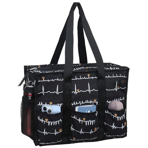 Image of Nurse Bags for Work Nursing Bag Multiple Pockets Waterproof Organizing Zip Top Clinical Bag for Nursing Students Home Health