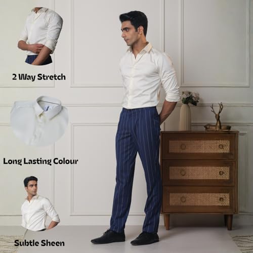 Image of SUBTRACT Men's Slim Fit Solid Spread Collar Cotton Satin Evening Shirt | Stylish Men's Wear Shirt for Office or Party