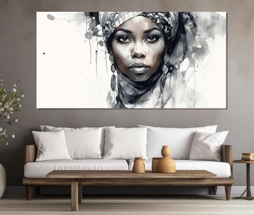 Affiche femme africaine et tableau moderne grand format 70 x 140 cm - 2