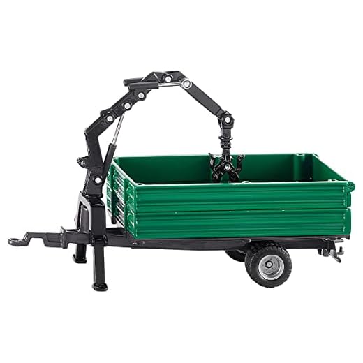 siku 2896, Oehler herrgårdsvagn, 1:32, Metall/plast, grön, Kran och 3 tillägg ingår