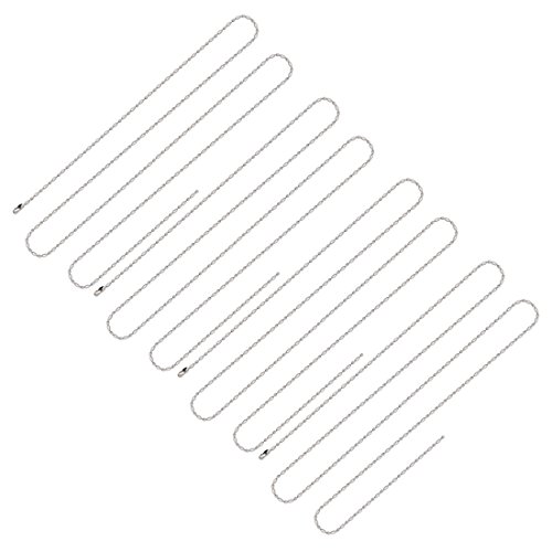 Aexit 4pcs Stainless Lighting fixtures and controls Steel Clasp Ball Chain Keychain Silver Tone 2.4mm Dia 100cm Length