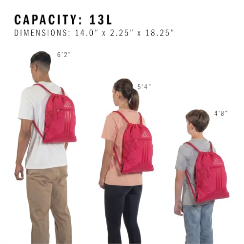 Image of adidas Alliance Sackpack - Drawstring Backpack for Sports, Small Gym Bag