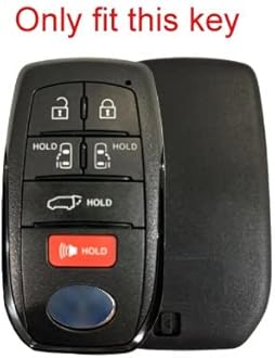 Silicone Key Fob Cover Case for Toyota Sienna XSE Platium AWD 2021 2022 2023 2024 2025 6 Buttons Remote Keyless