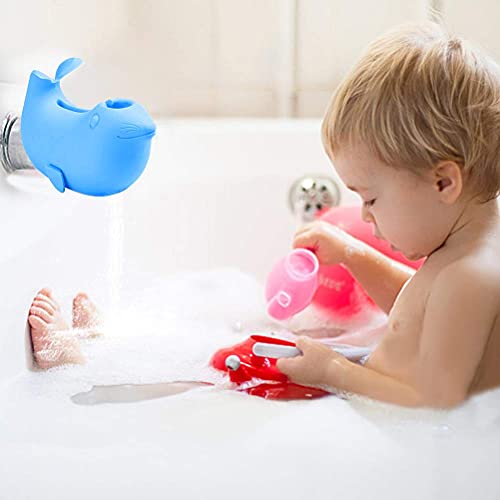 Odowalker Faucet Spout Cover Blue Whale Baby Cute Soft Silicon Bath Tub Toddlers Child Safety Protection From Injury Cover Universal Fit #TOP5